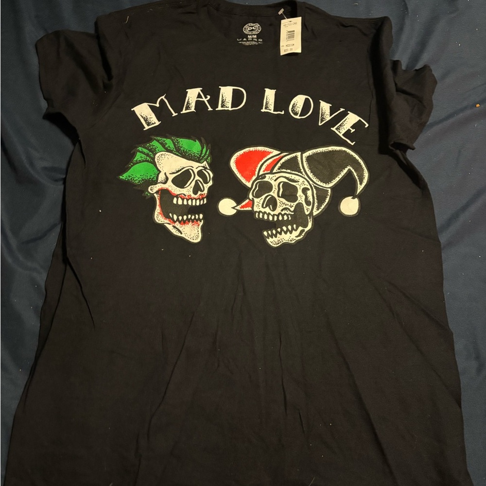 DC Comics Black 'Mad Love' Short Sleeve Tee